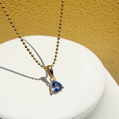 Ciondolo Punto Luce Tanzanite - Argento 925 placcato Oro