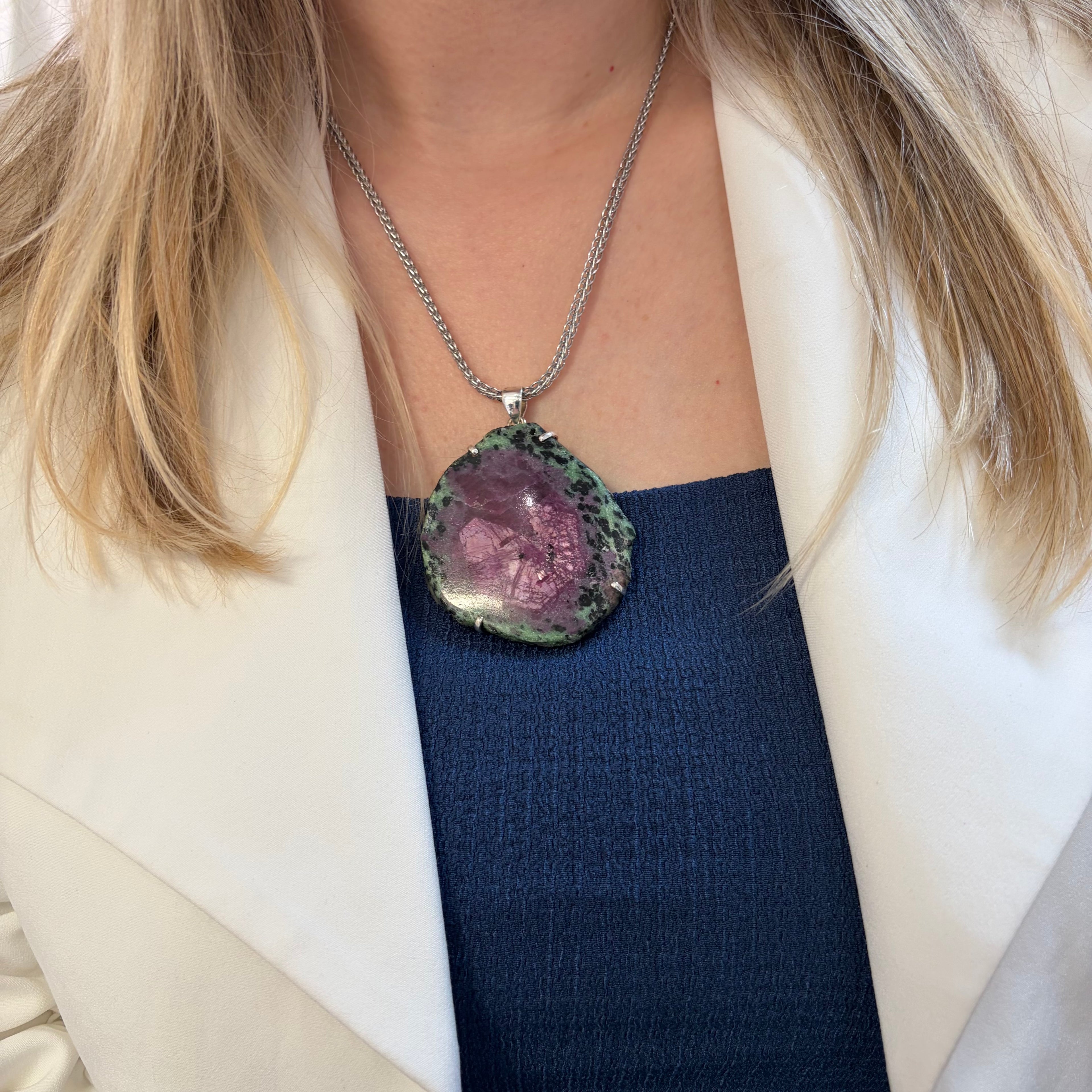 Ciondolo Rubyzoisite - Argento 925