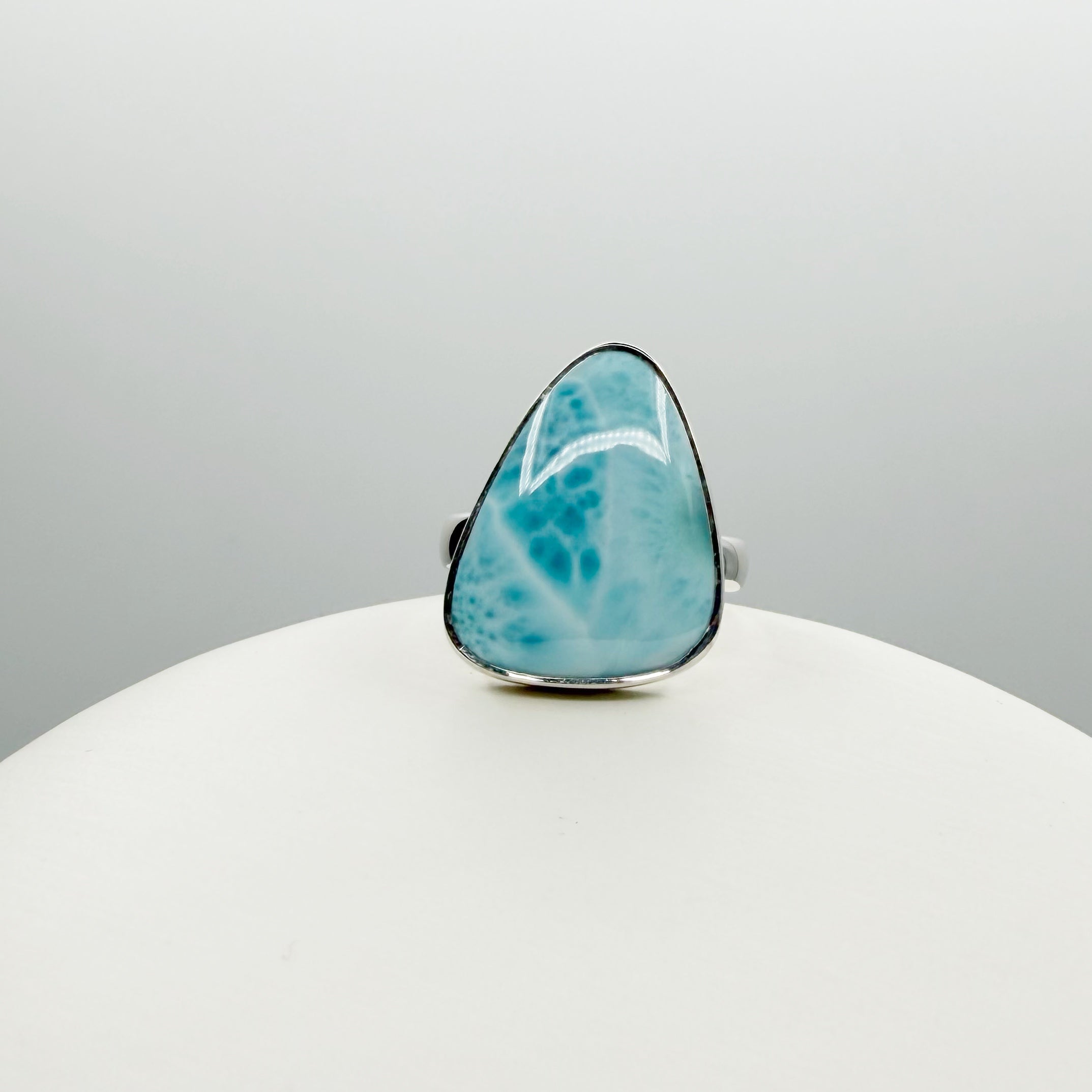 Anello Larimar Argento 925 - Triangolo