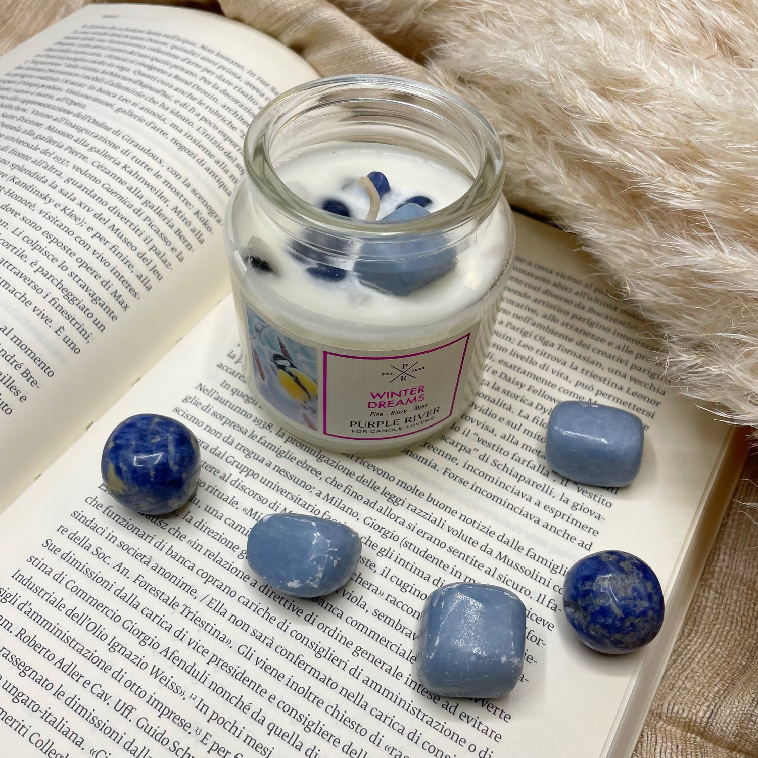 Candela con Cristalli WINTER DREAMS: Realizzazione dei propri sogni - piccola