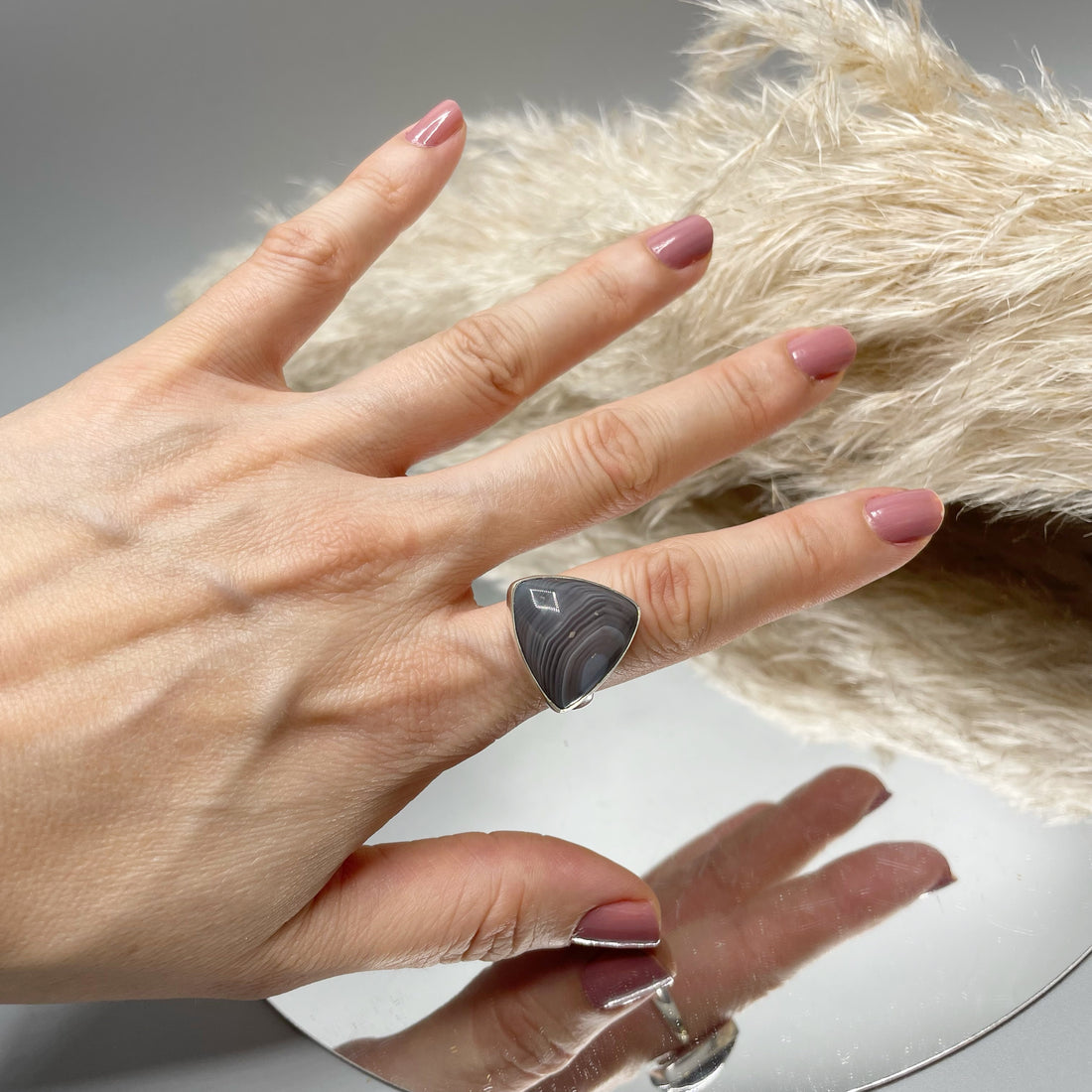 Anello Occhio di Shiva - Argento 925 - triangolare