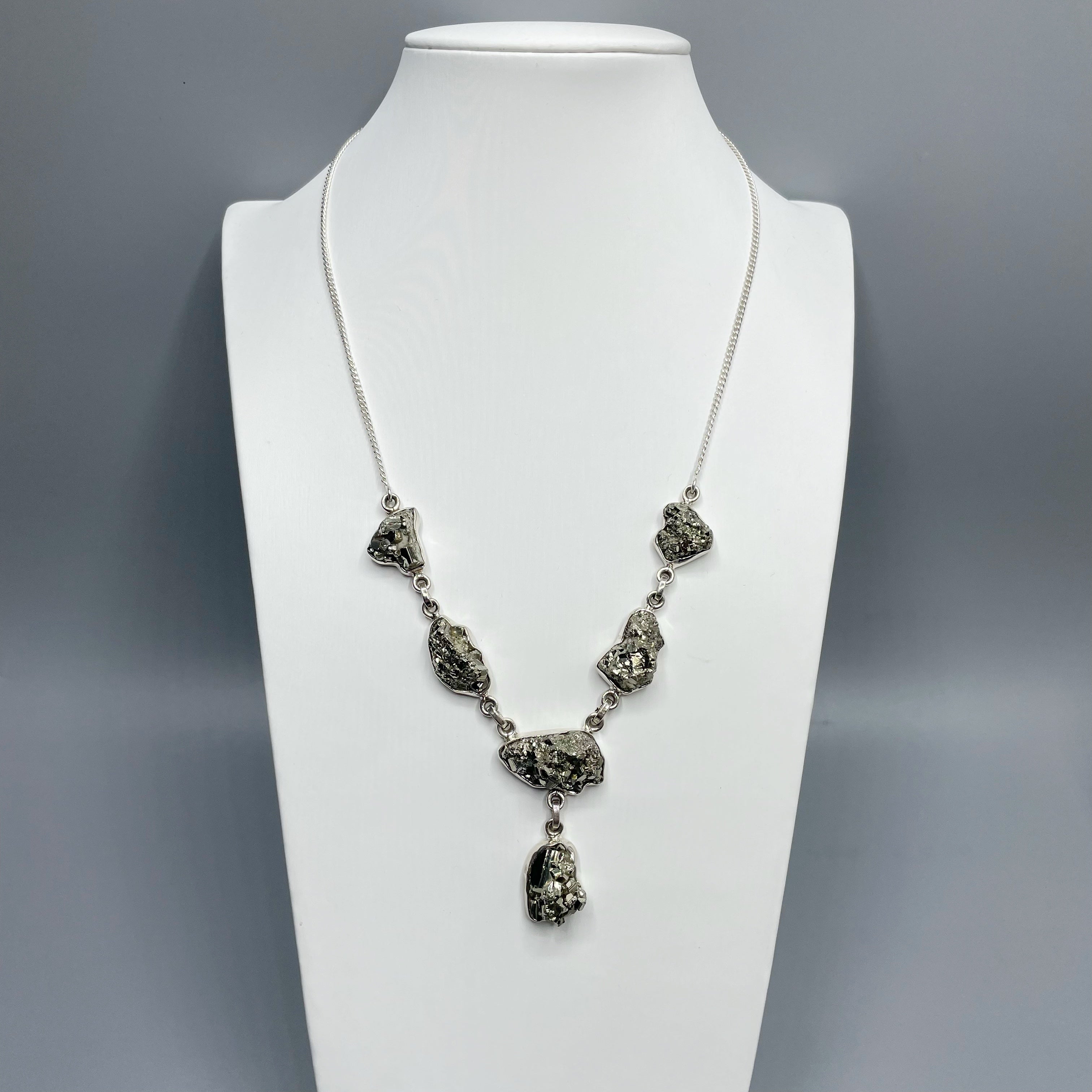 Collana Pirite Grezza - Argento 925