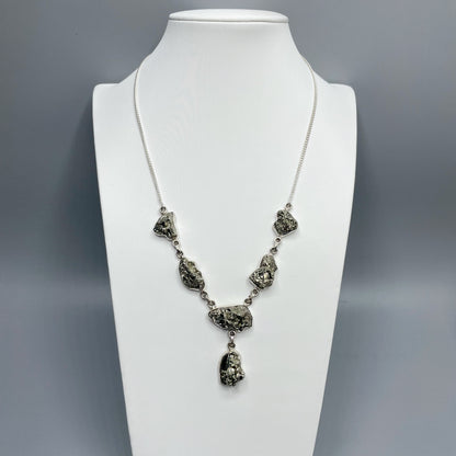 Collana Pirite Grezza - Argento 925