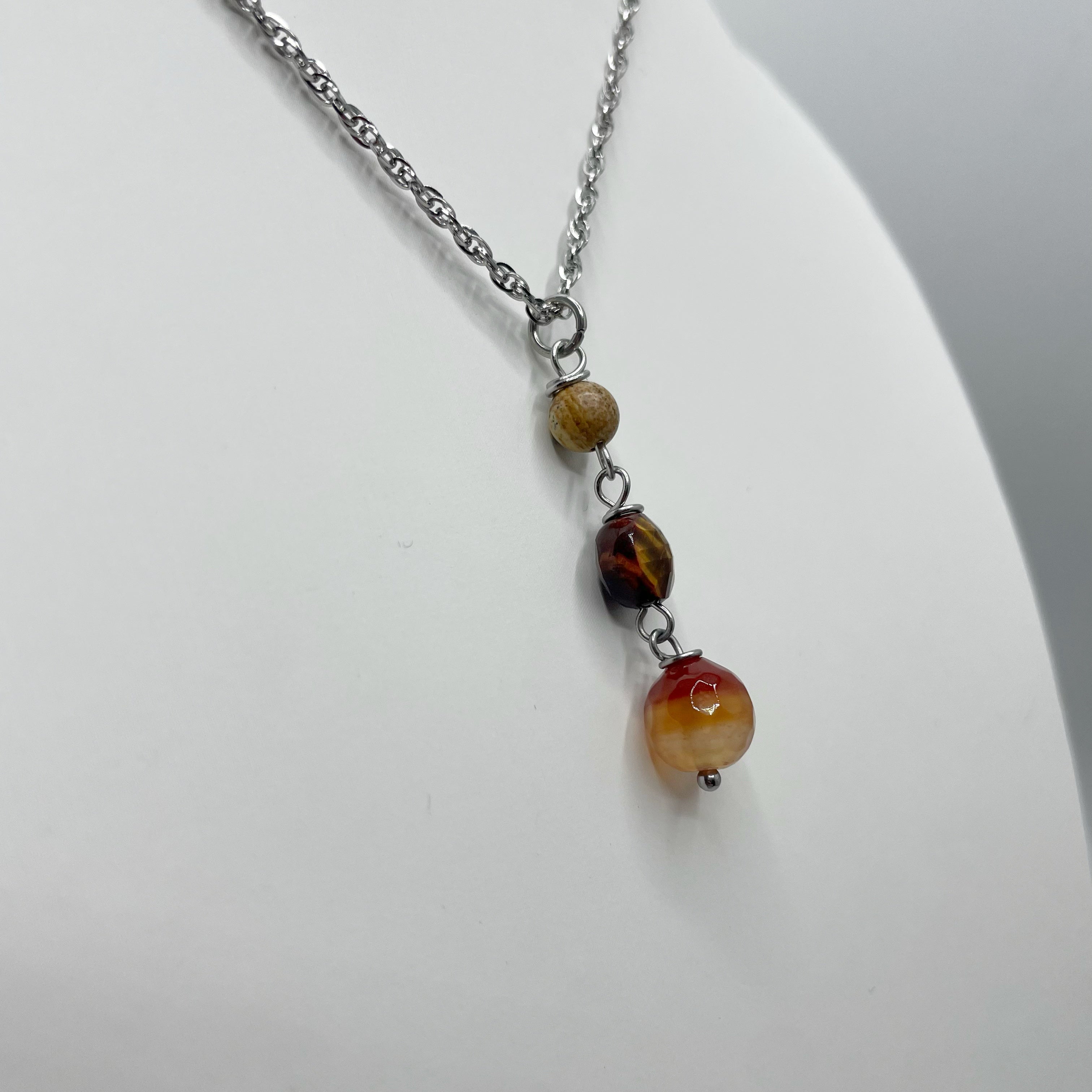 Ciondolo Good Vibes - Corniola, Paesina, Occhio di Tigre