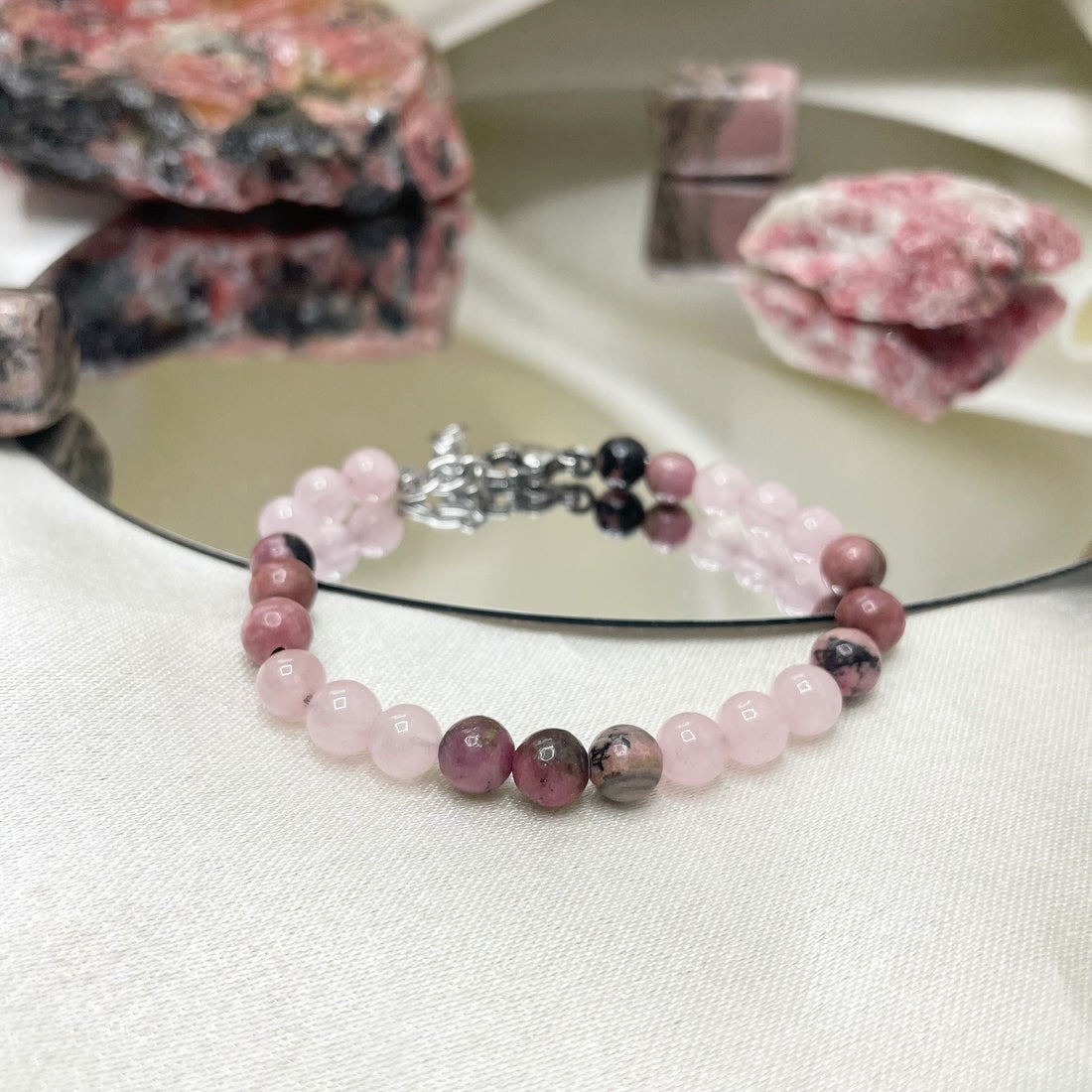 Bracciale Magic Love - Quarzo Rosa e Rodonite