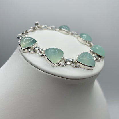 Bracciale Calcedonio Acqua e Argento 925