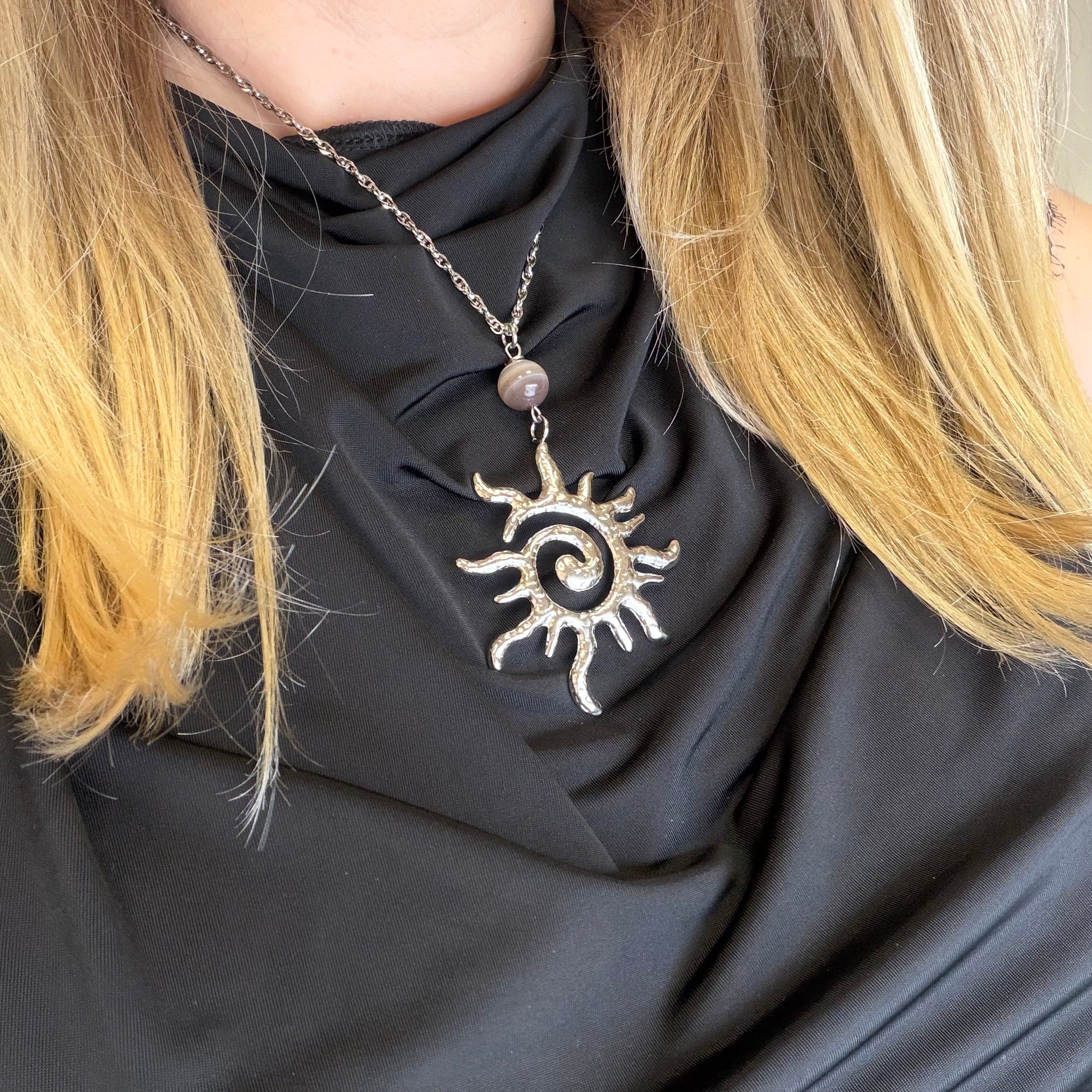 Collana Occhio di Shiva Sunshine - Acciaio inossidabile Silver