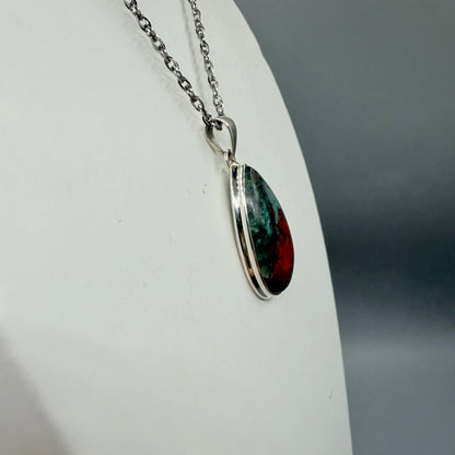 Ciondolo Cuprite e Argento 925 - Goccia