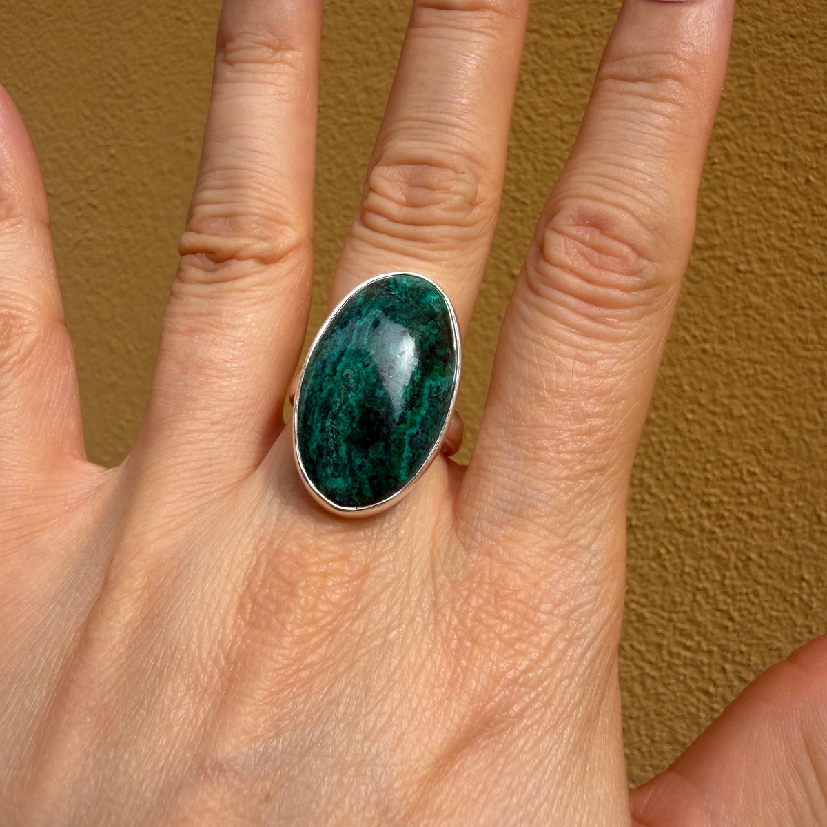 Anello Malachite e Azzurrite Argento 925 - Ovale