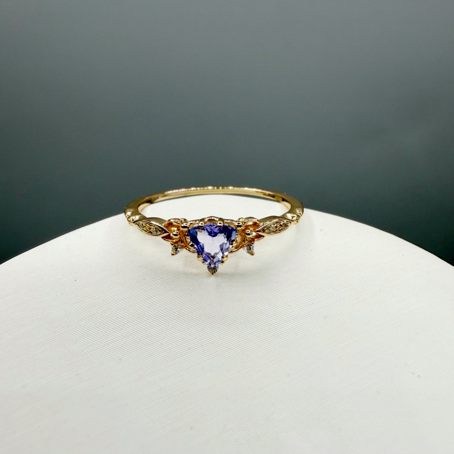 Anello Tanzanite GOLD | Argento 925 placcato oro 14k - NON REGOLABILE