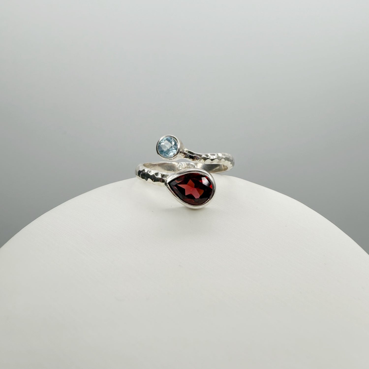Anello Topazio e Granato - Argento 925