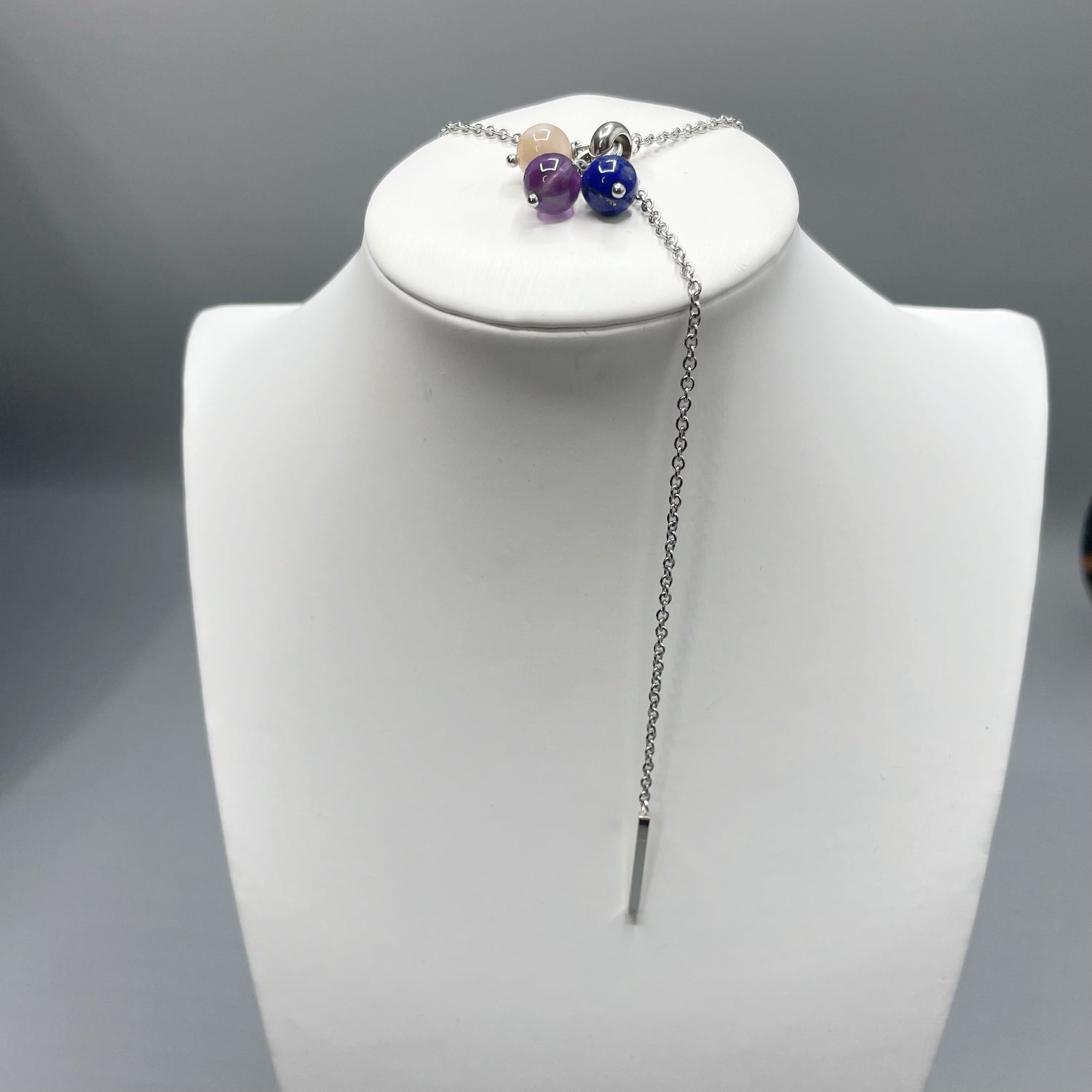 Collana Harmony Charm - Ametista, Pietra di Luna, Lapislazzuli