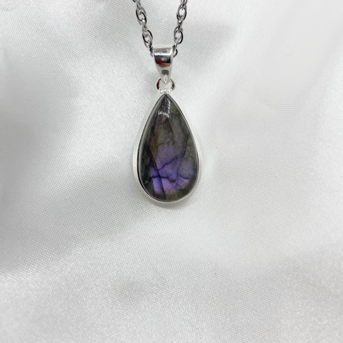 Ciondolo Labradorite Viola - Argento 925
