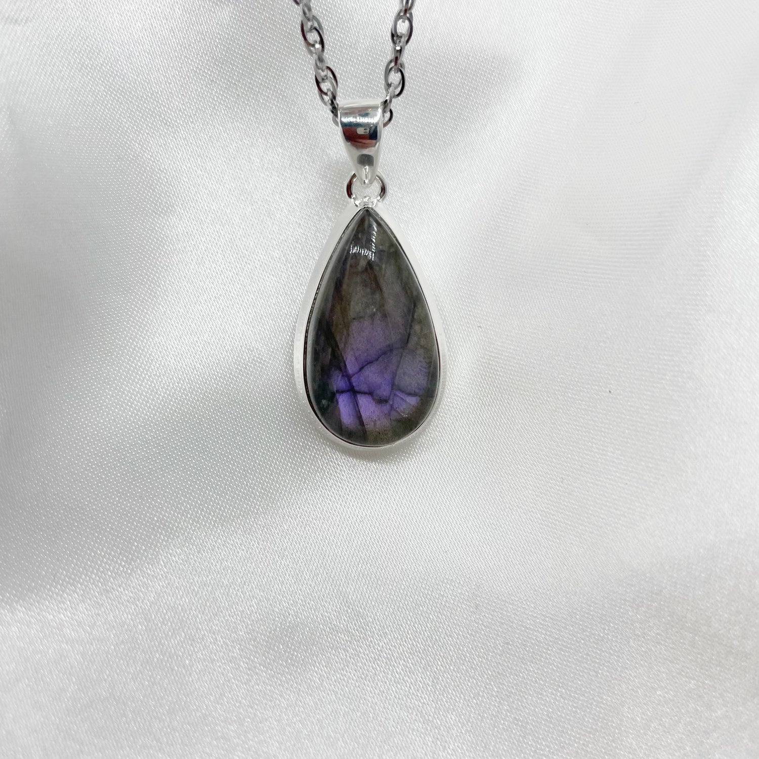 Ciondolo Labradorite Viola - Argento 925