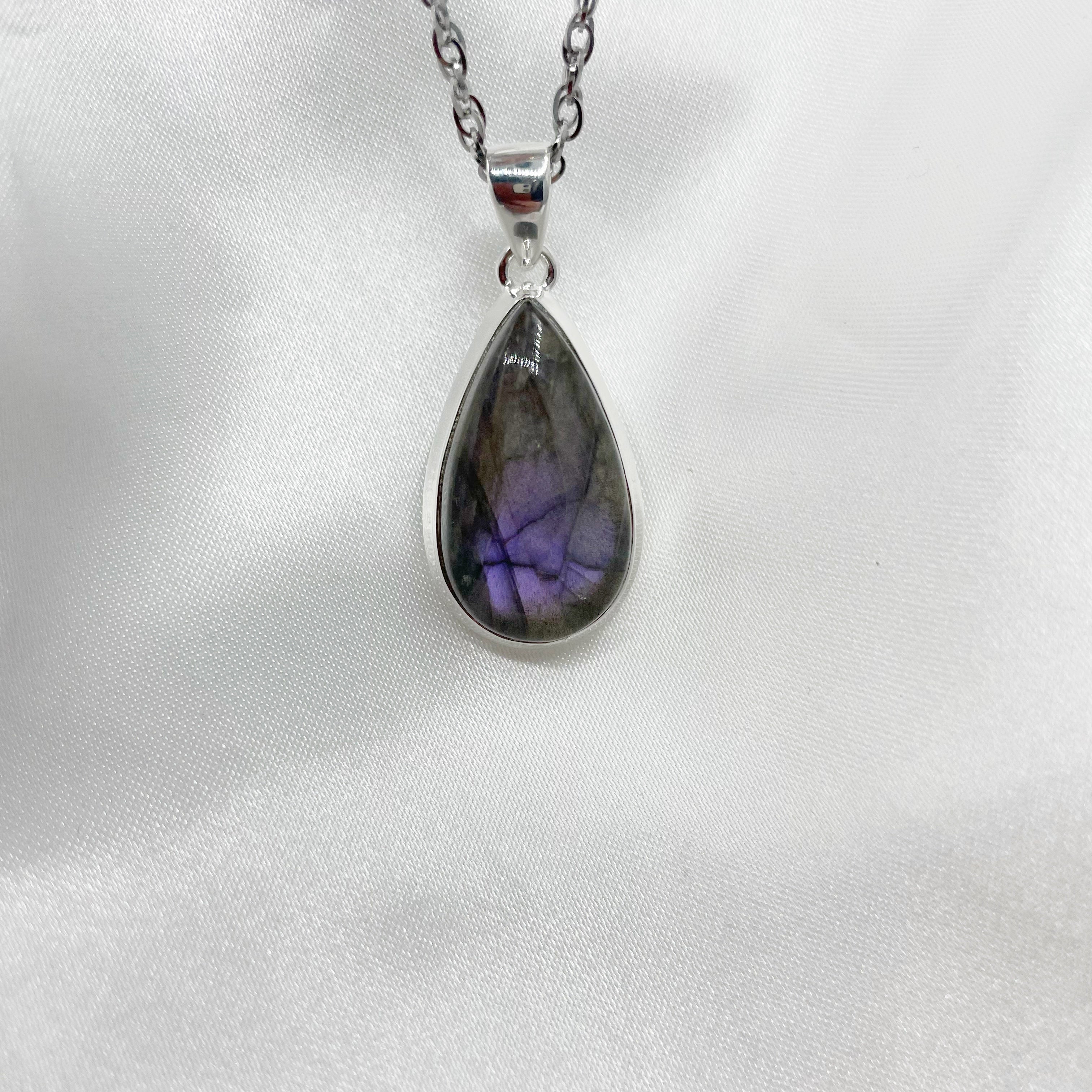 Ciondolo Labradorite Viola - Argento 925