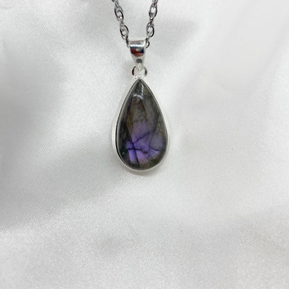 Ciondolo Labradorite Viola - Argento 925