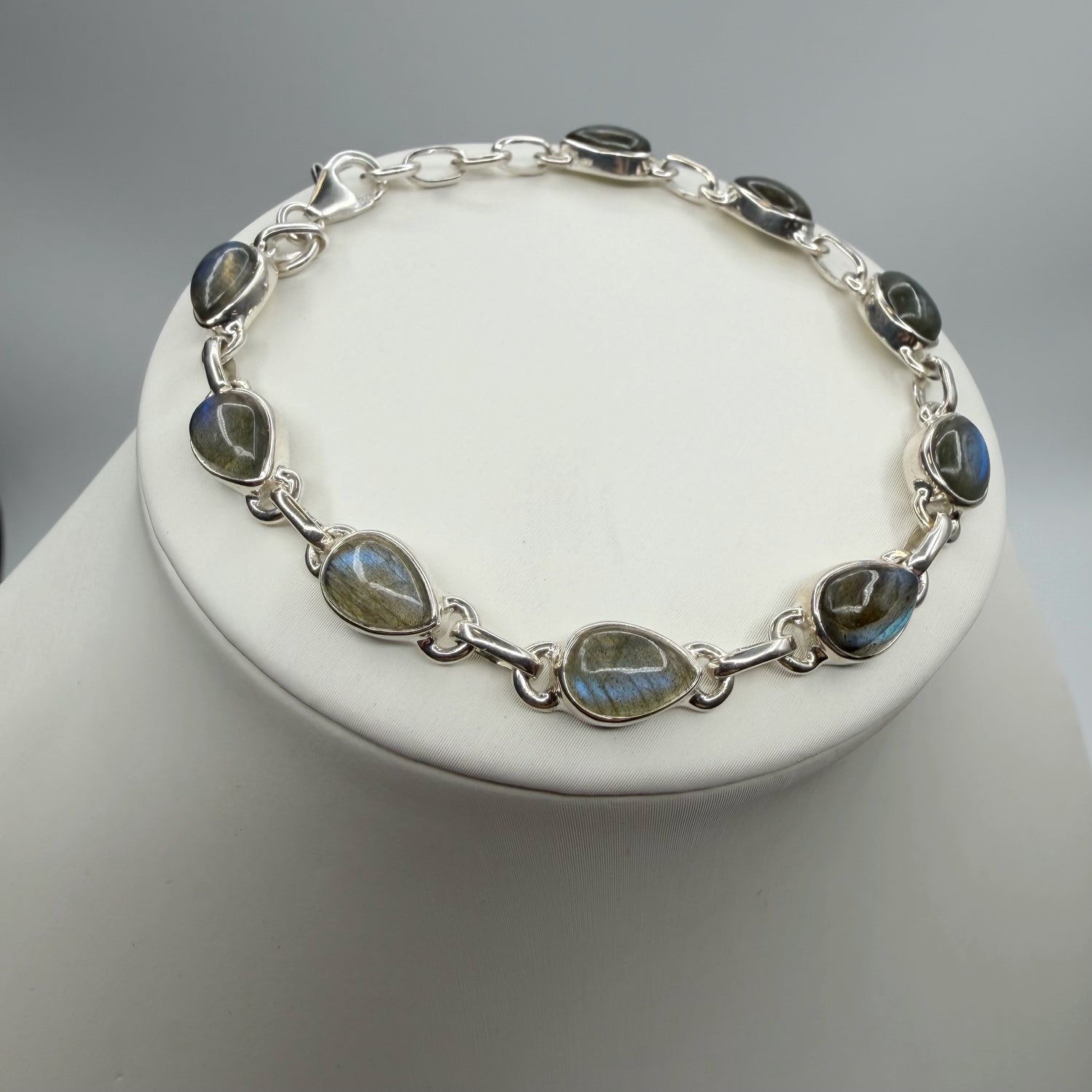 Bracciale Labradorite e Argento 925 - a goccia