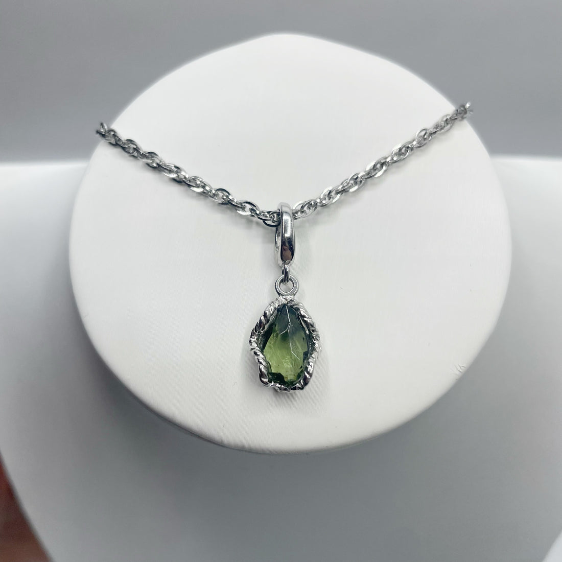 Ciondolo Moldavite e Argento 925