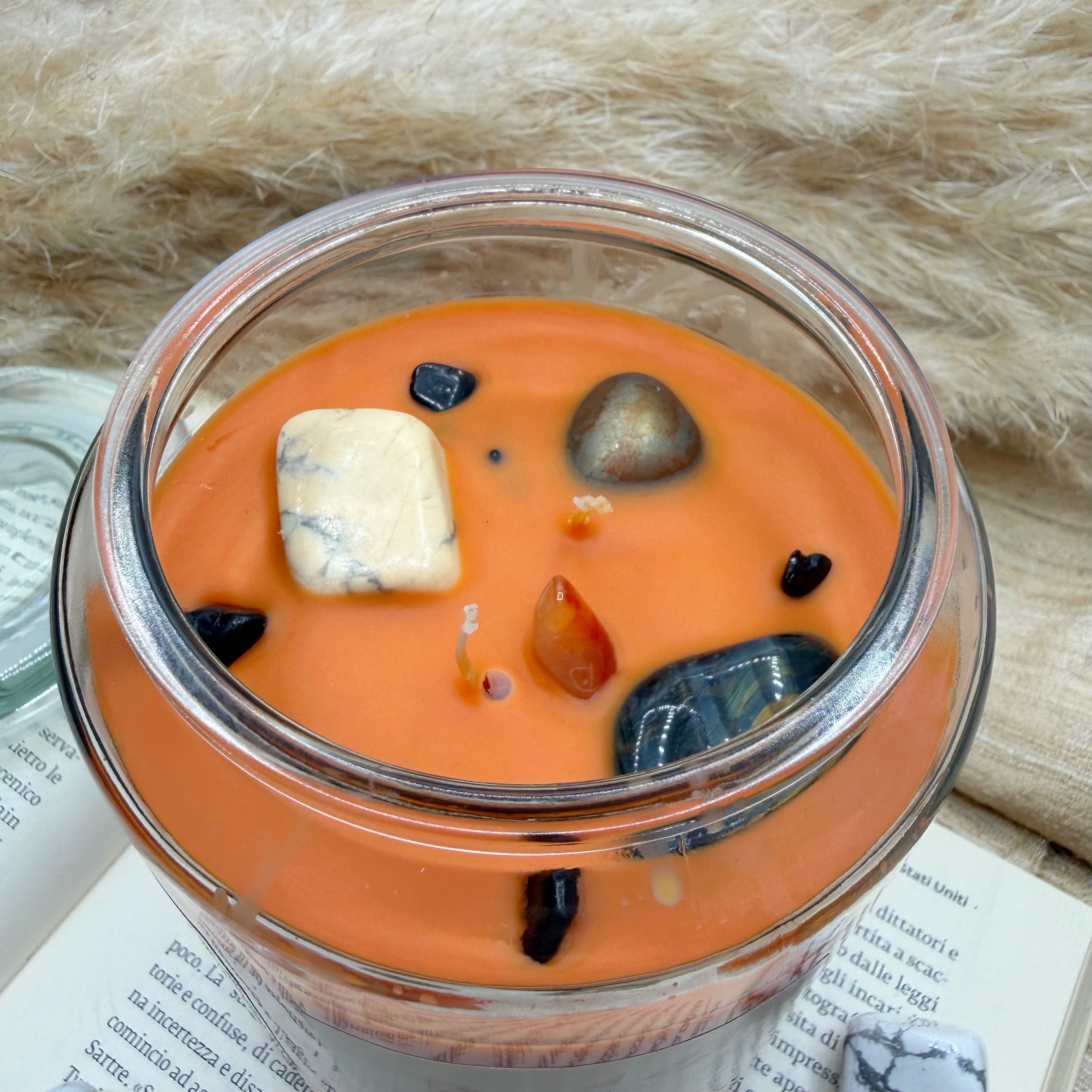 Candela con Cristalli - PROSPERITA&