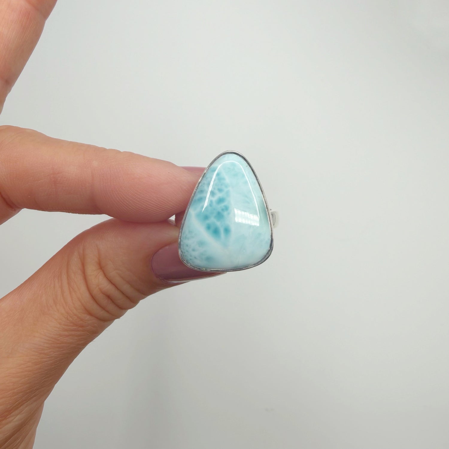 Anello Larimar Argento 925 - Triangolo