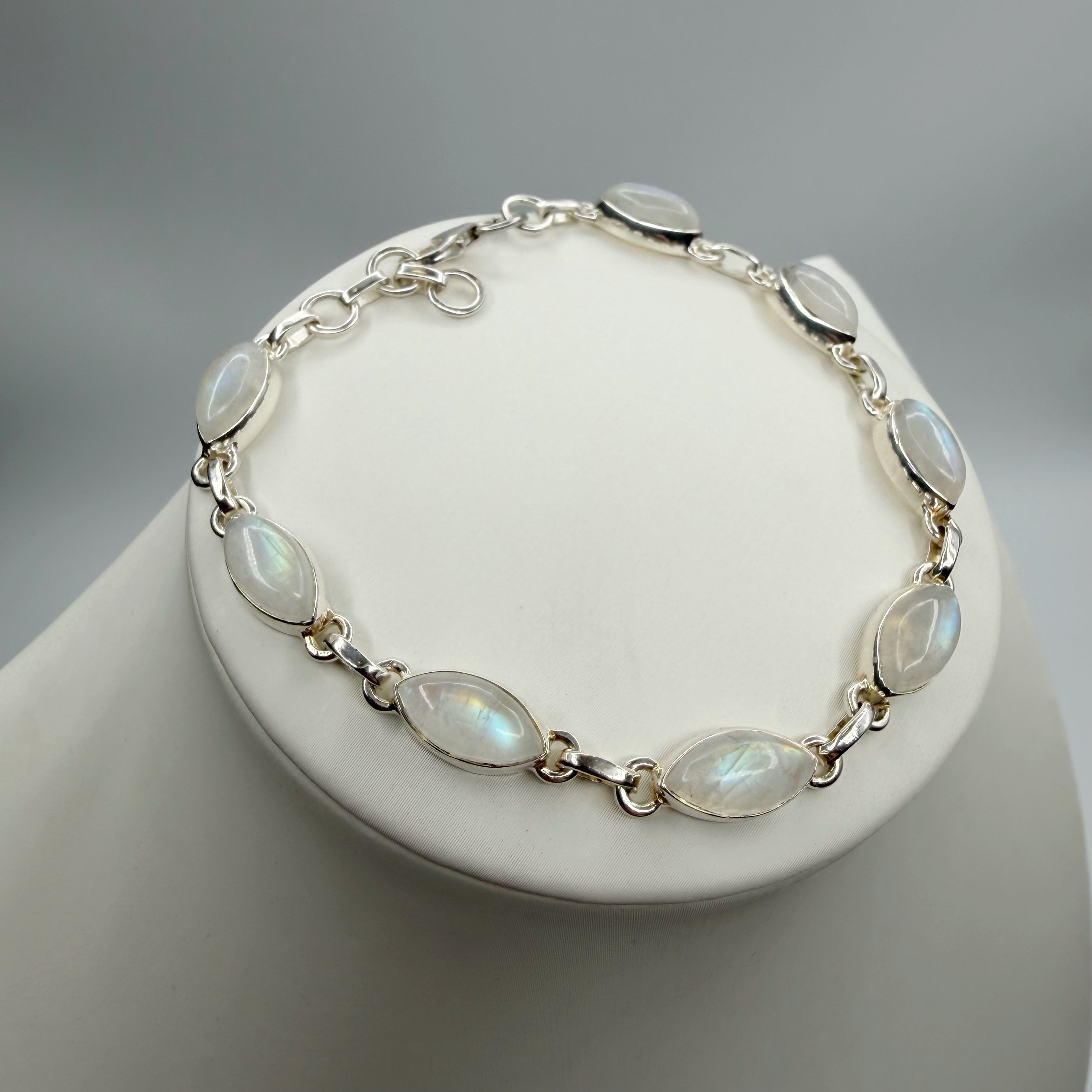 Bracciale Labradorite Bianca e Argento 925
