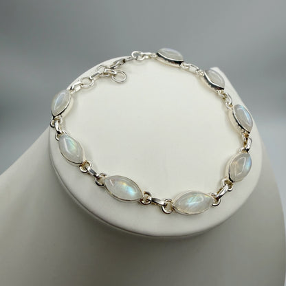 Bracciale Labradorite Bianca e Argento 925