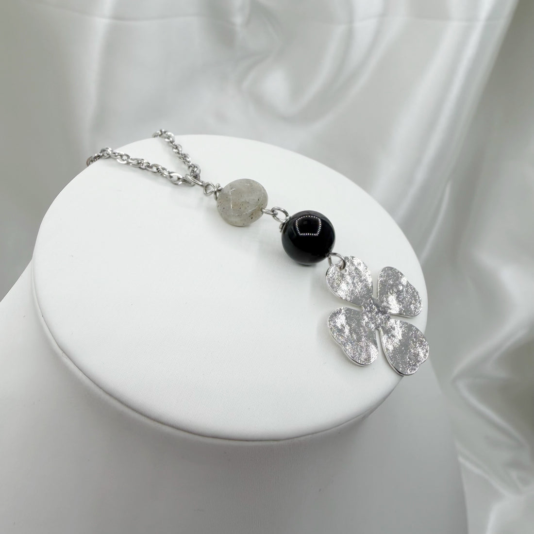 Collana Lucky - Ossidiana e Labradorite