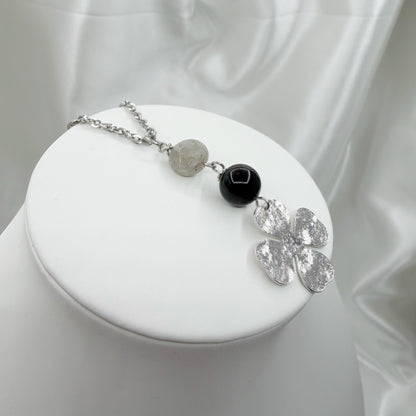 Collana Lucky - Ossidiana e Labradorite