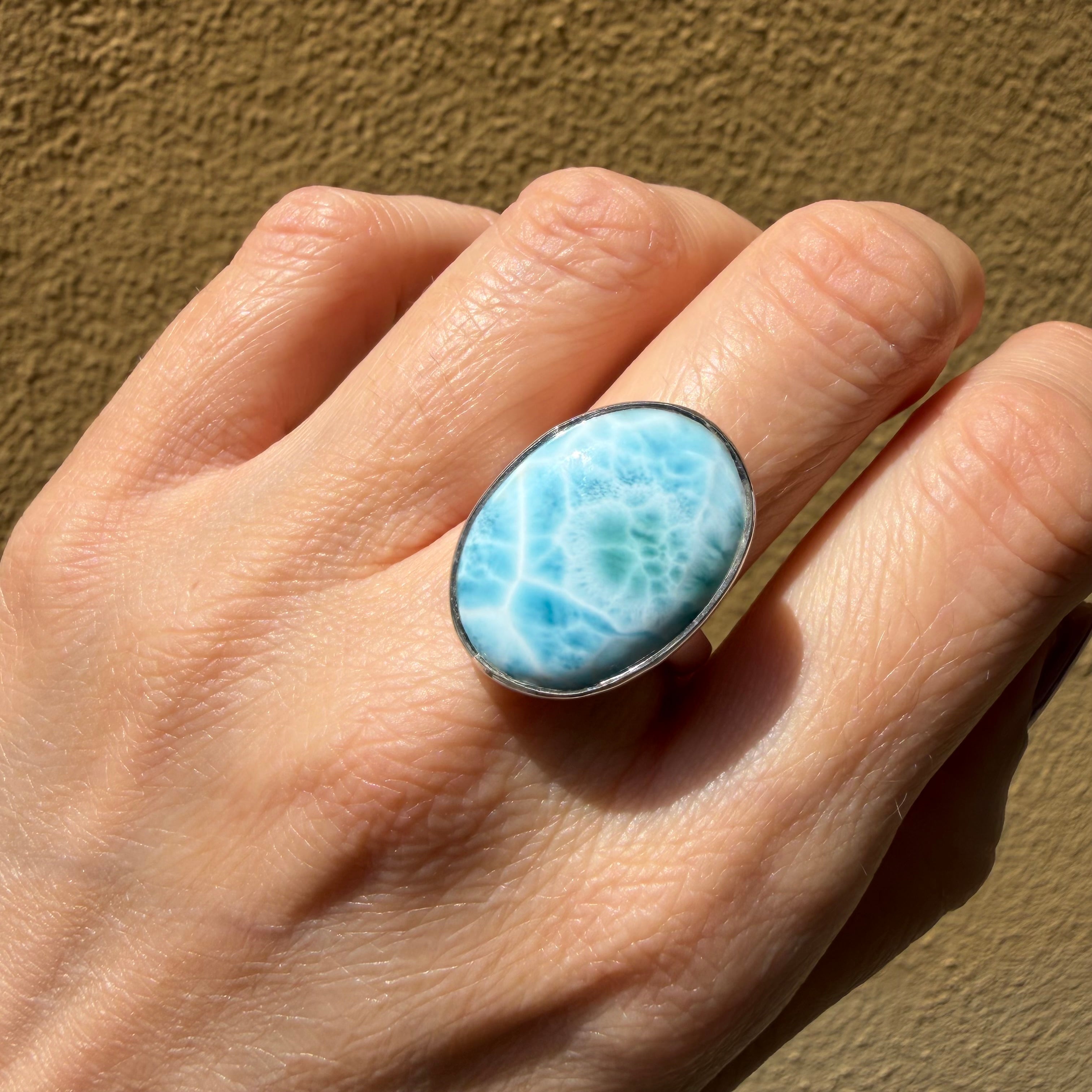 Anello Larimar Argento 925 - Ovale