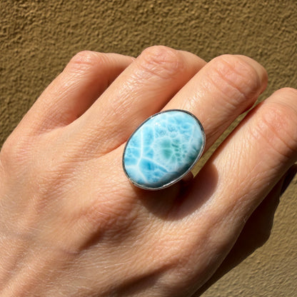 Anello Larimar Argento 925 - Ovale