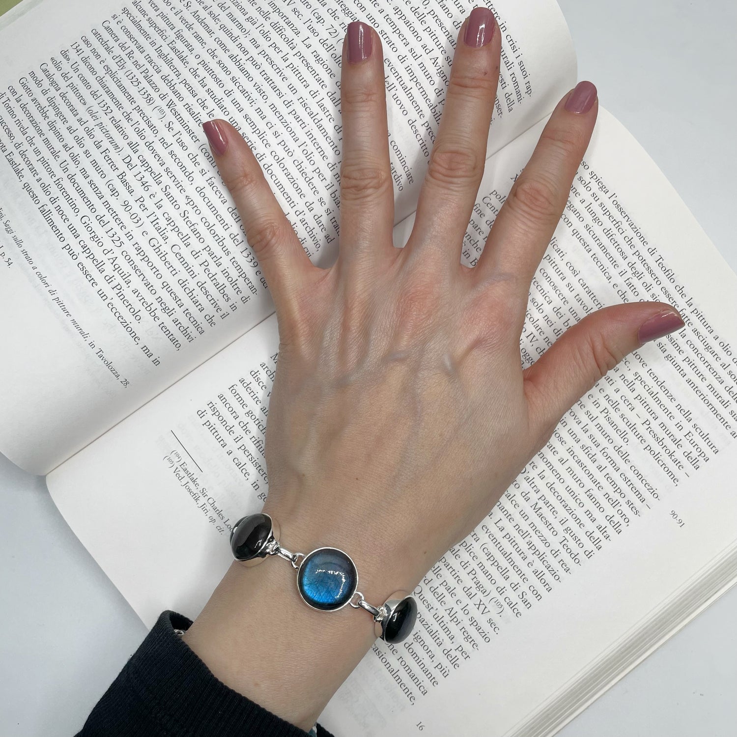 Bracciale Labradorite e Argento 925 - tondo