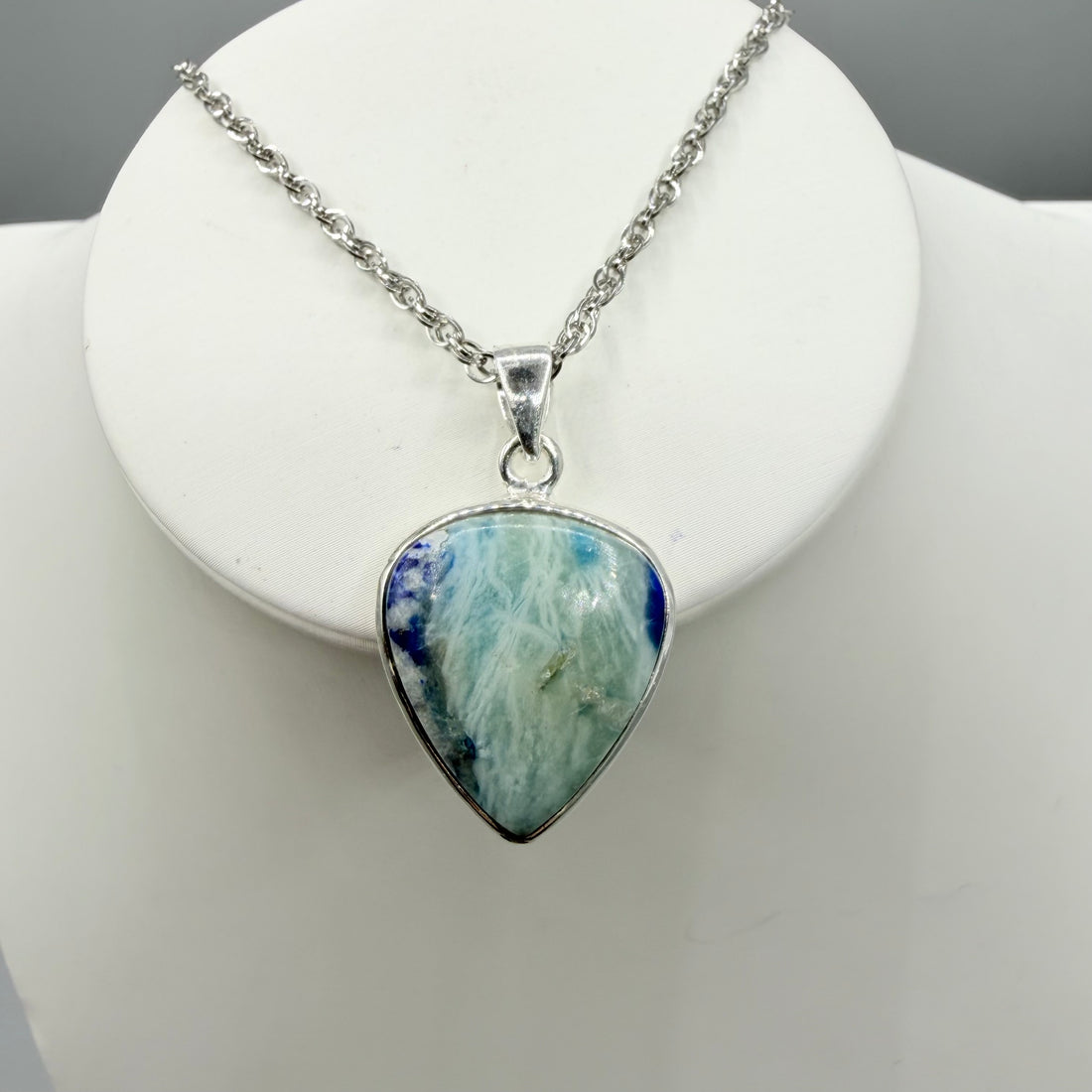 Ciondolo Afghanite e Argento 925 - Triangolo