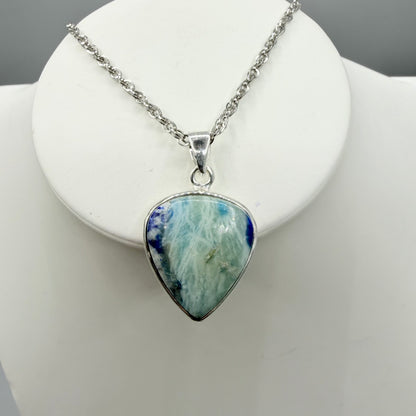 Ciondolo Afghanite e Argento 925 - Triangolo