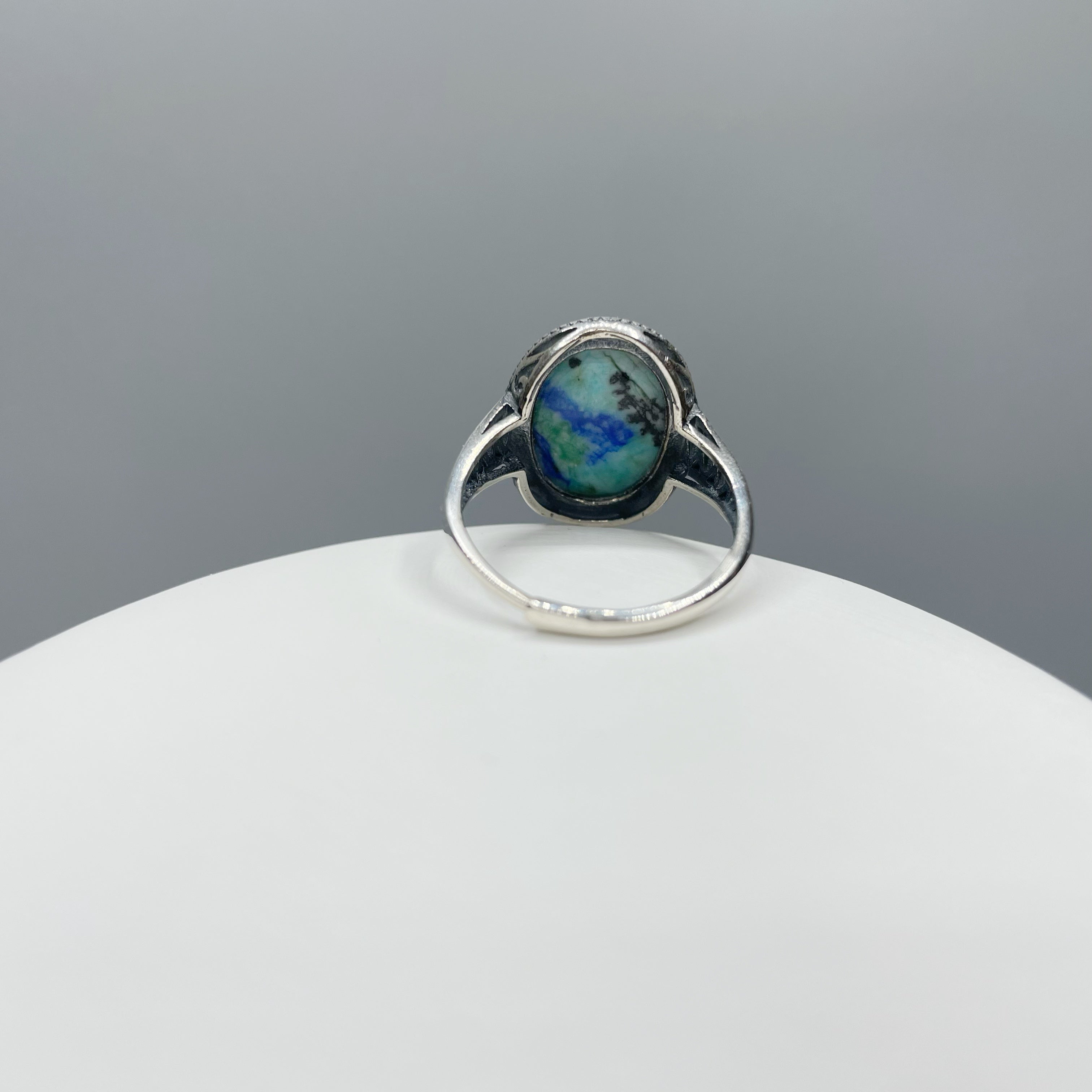 Anello Turchese Naturale e Lapislazzuli - Argento 925