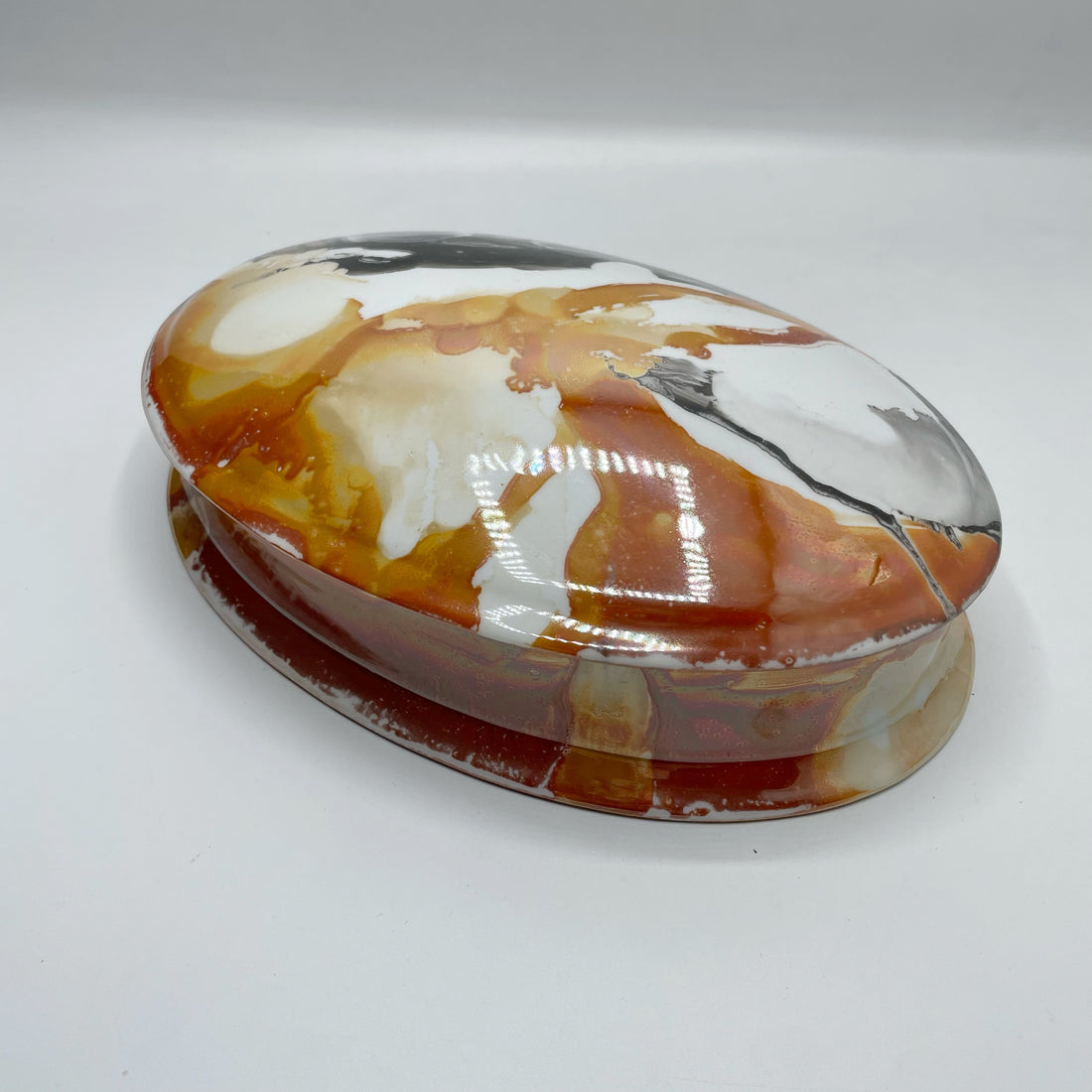 Portagioie Ovale, Porcellana dipinta a mano