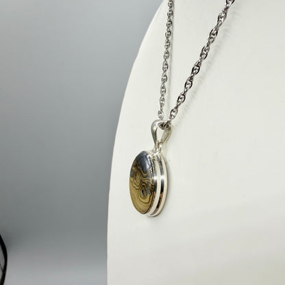 Ciondolo Schalenblende Argento 925 - Tondo