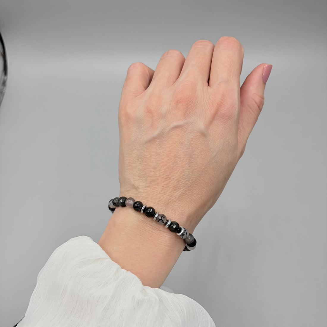 Bracciale Nodo Protettivo | Occhio di Shiva, Quarzo Tormalinato, Ossidiana, Ematite - LIMITED EDITION