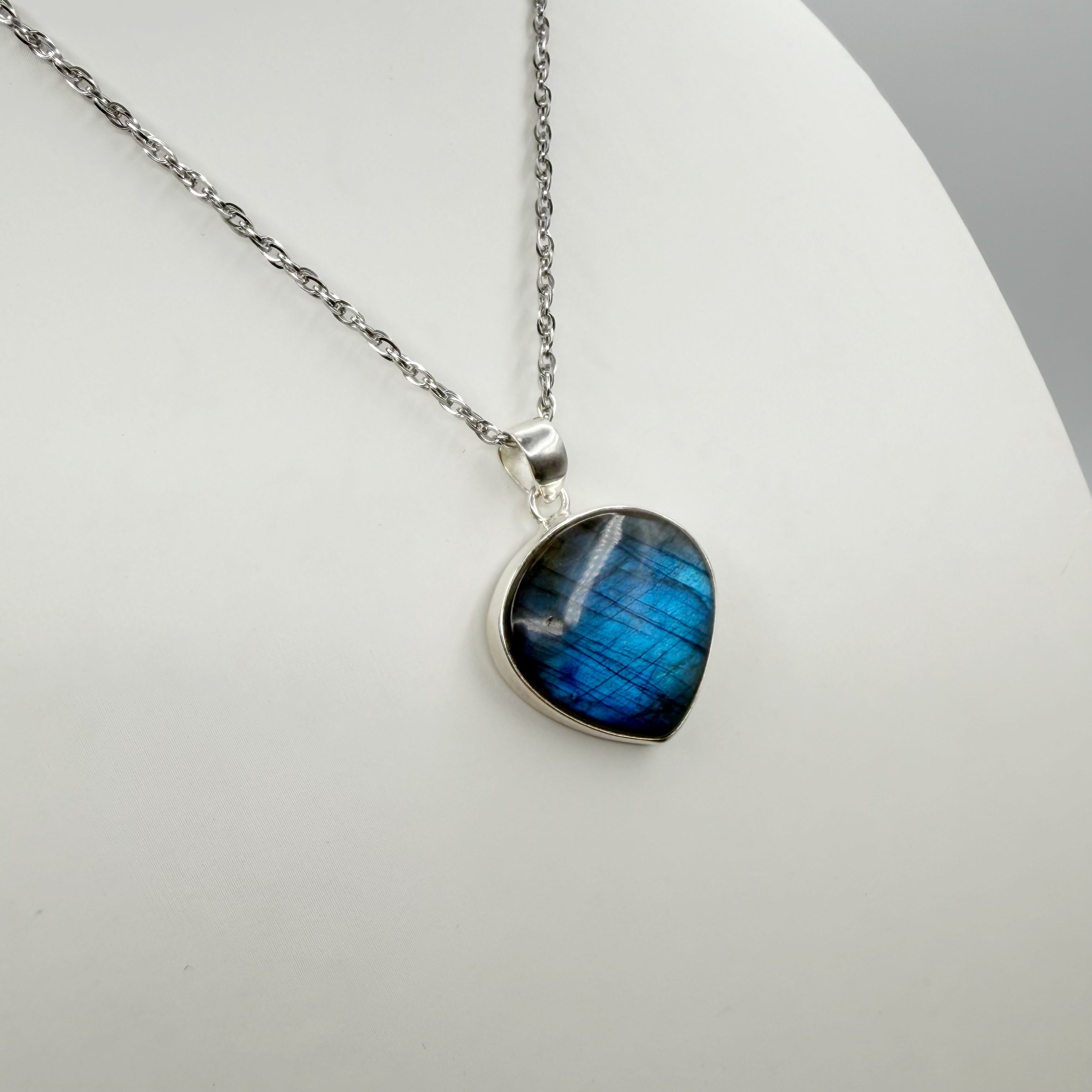 Ciondolo Labradorite Blu - Argento 925