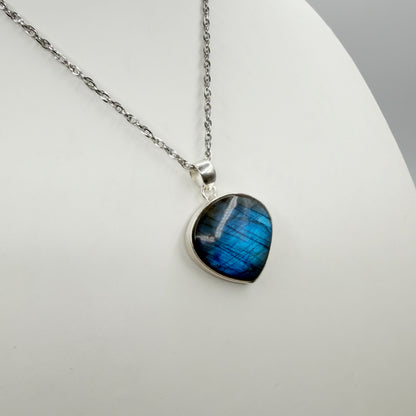 Ciondolo Labradorite Blu - Argento 925