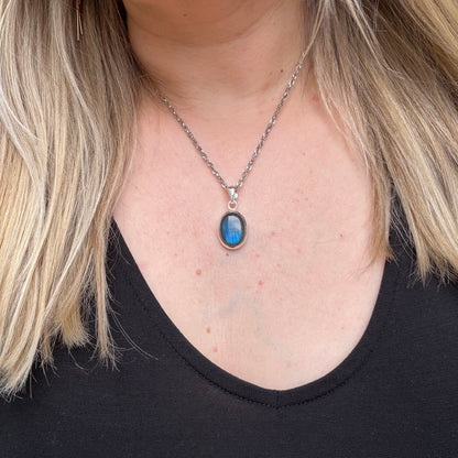 Ciondolo Labradorite Argento 925