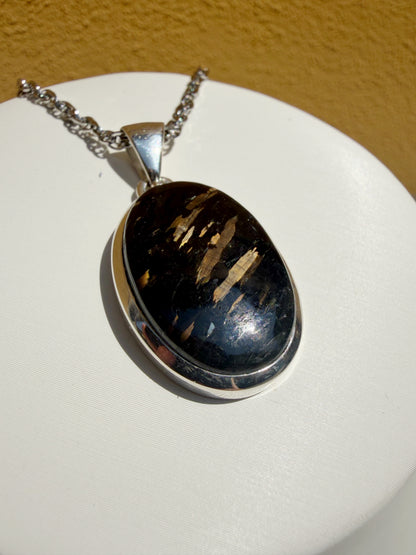 Ciondolo Nuummite Argento 925 - Ovale