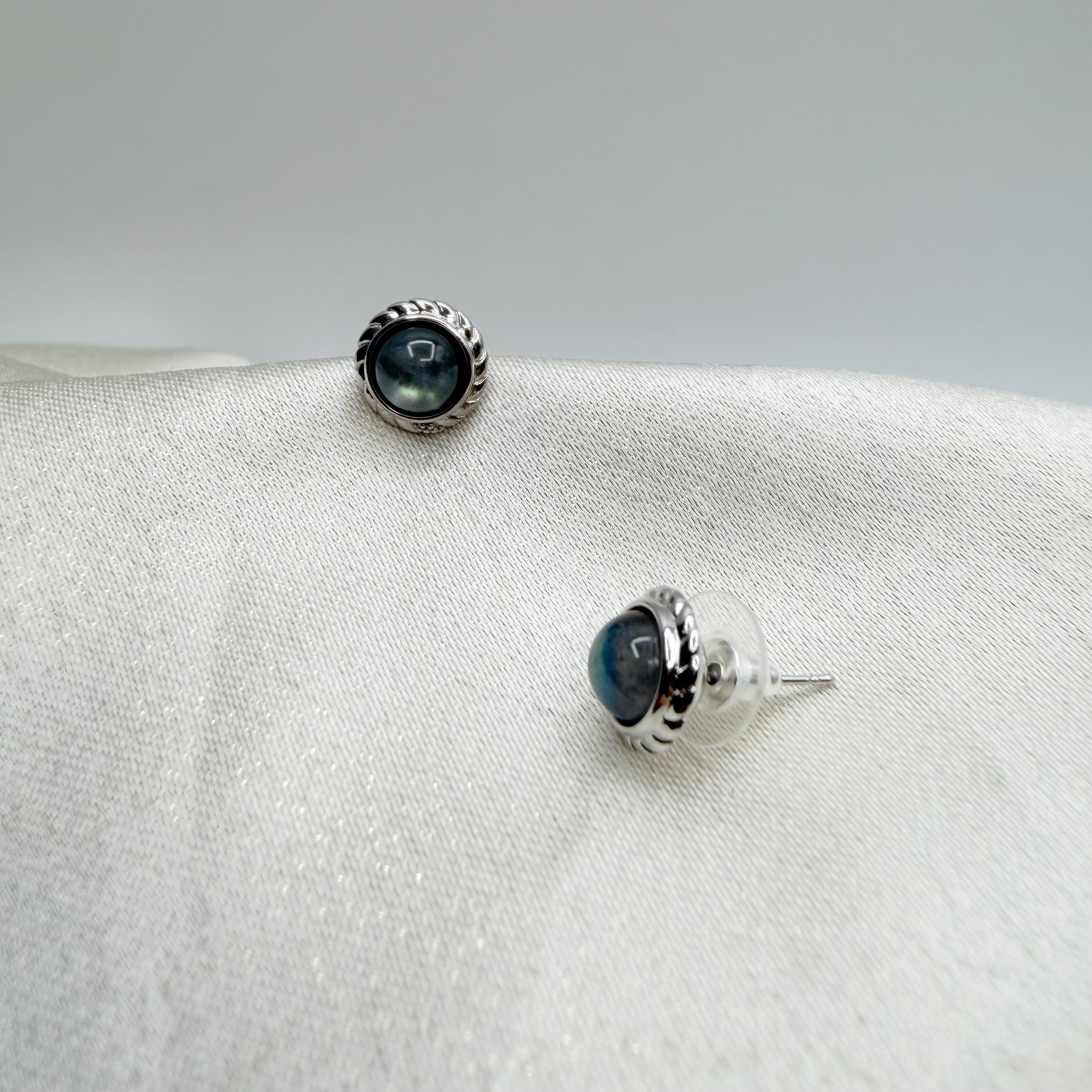Orecchini a Lobo Labradorite Argento 925