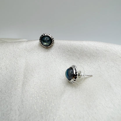 Orecchini a Lobo Labradorite Argento 925