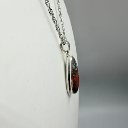 Ciondolo Cuprite e Argento 925 - Goccia