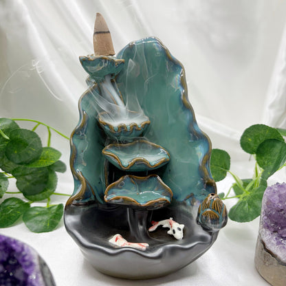 Porta incenso a Cascata - Laghetto con Carpe