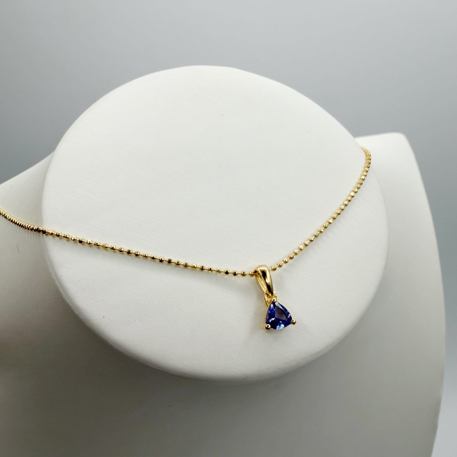 Ciondolo Punto Luce Tanzanite - Argento 925 placcato Oro