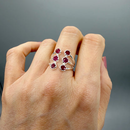 Anello Power - Granato e Argento 925