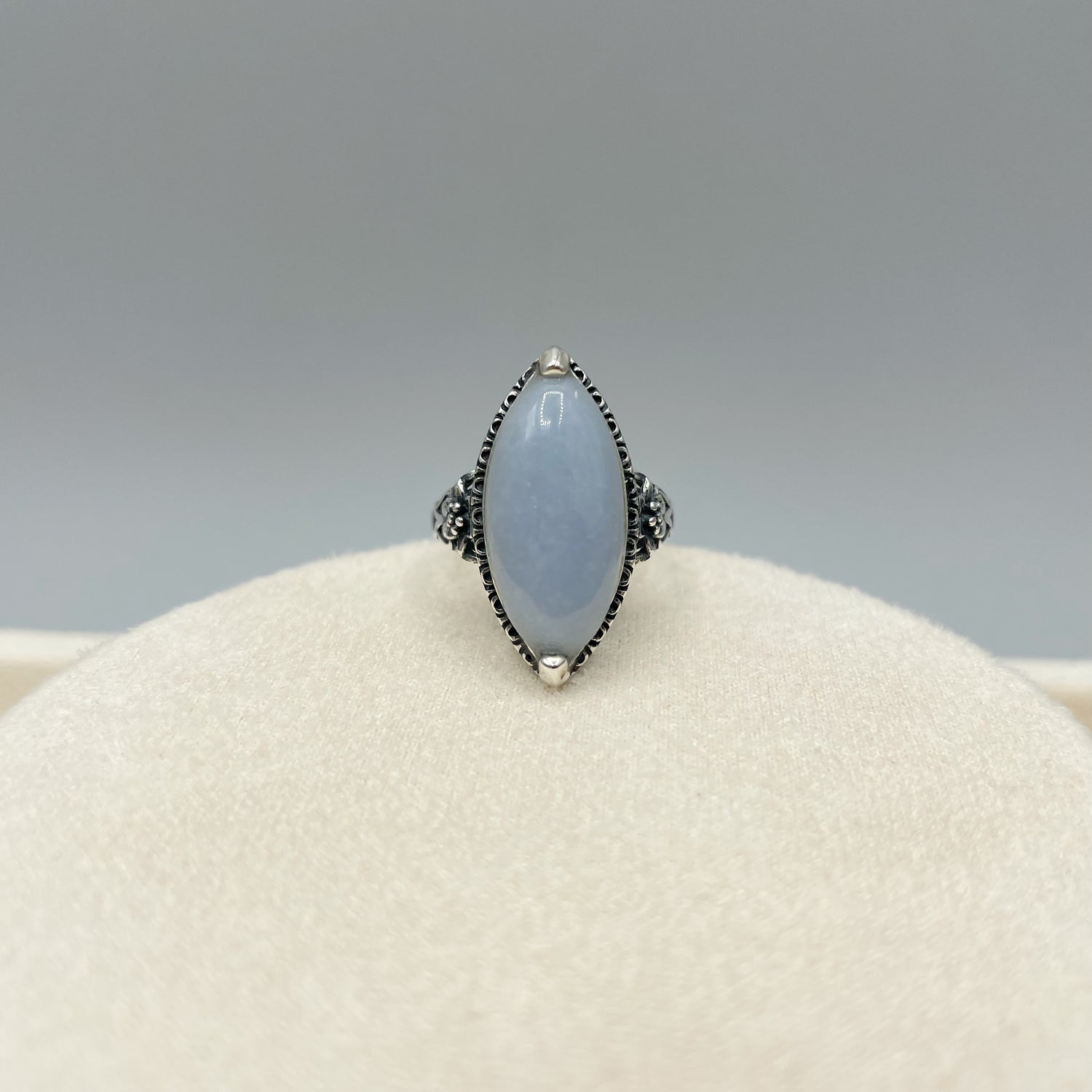 Anello Angelite e Argento 925