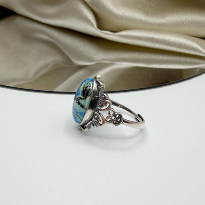 Anello Lapis e Turchese e Argento 925