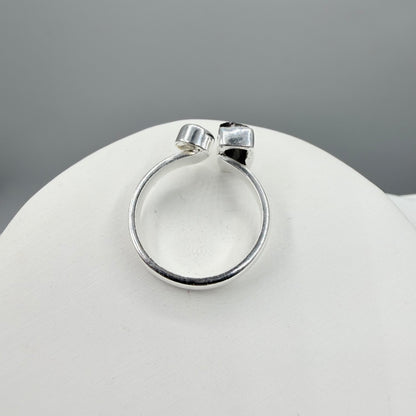 Anello Tormalina e Labradorite Bianca - Argento 925